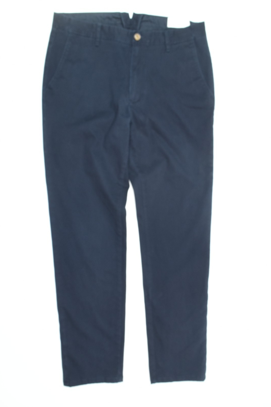 MOTT & BOW Twill Chino Charles Pants Mens 33x32 Navy Blue Slim Fit Cotton